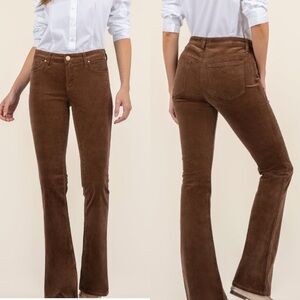 Kut from the Kloth Karen Baby Bootcut Corduroy Pants Cognac Tan Beige NWT Size 0